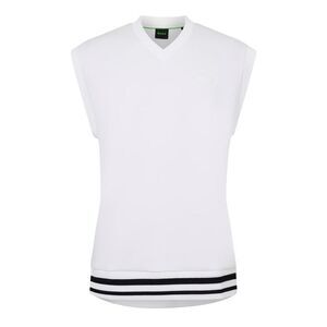 Boss Mens Heritage V Neck Tank Top / White